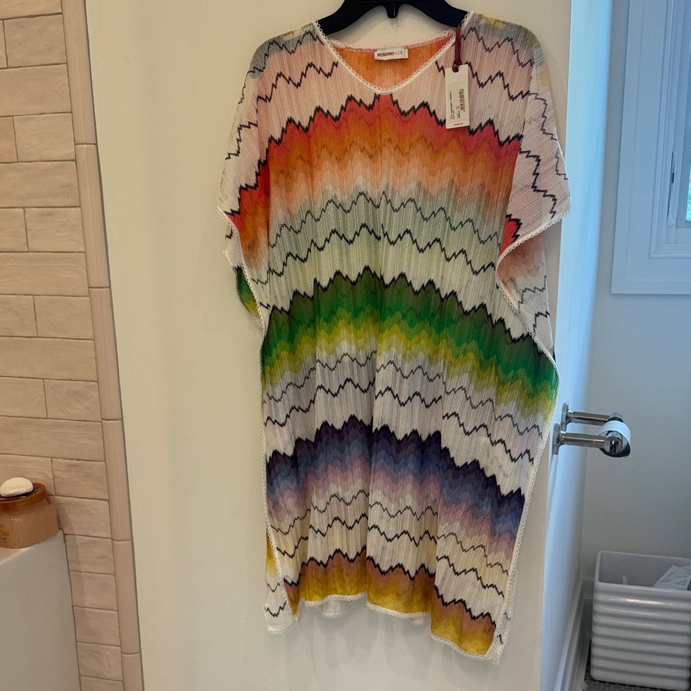 Missoni Kids Colorful Zigzag Knit Dress / Coverup 12